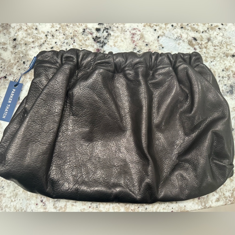 Parker thatch black leather mochi bag new with tags